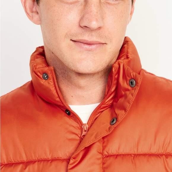 OLD NAVY Water-Resistant Puffer Vest- Orange - XL - NWT - Picture 4 of 7